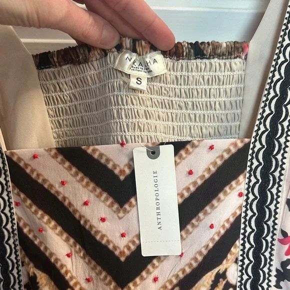 Anthropologie Floral Bohemian Dress with Square Neckline - Picture 2 of 4